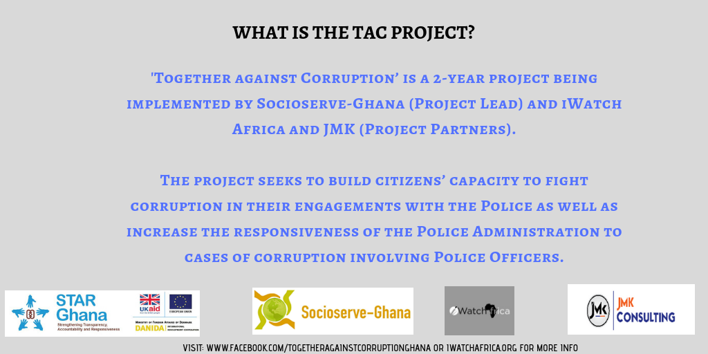 infographic: iWatch Africa's Together Against Corruption initiative funded by the EU, Danida and UKAid
