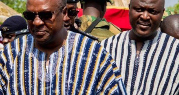 Left-President Mahama, Right-Brother, Ibrahim Mahama
