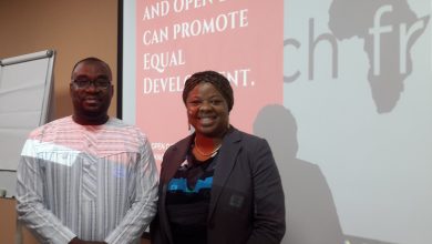 iWatch Africa Open Data Day 2019 in Ghana, Gideon Sarpong (right), Teta Zubah (left)
