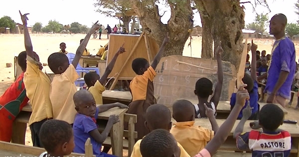 Pupils at the Azudooni Primary School at Sirigu in the Upper East Region -iWatch Africa