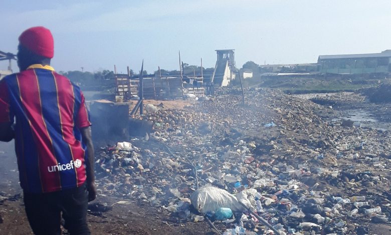 Morris Johnson at Agbogbloshie, a suburb of Accra. Pic Credit: Claudia Adusei