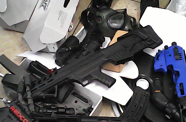 Some of the arms and ammunition shown here after the September 2021 seizure. Picture: DELLA RUSSEL OCLOO 